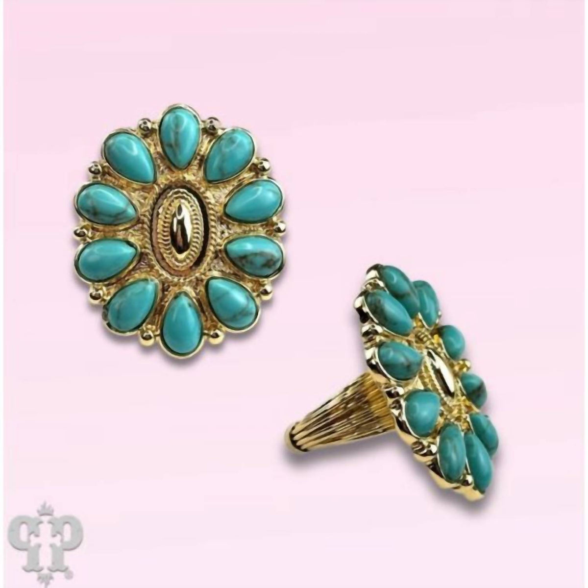 Pink Panache - Women's Concho Adjustable Ring