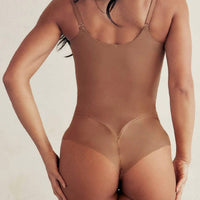 Pinsy - V Neck Bodysuit - bodysuits - brown - clothing