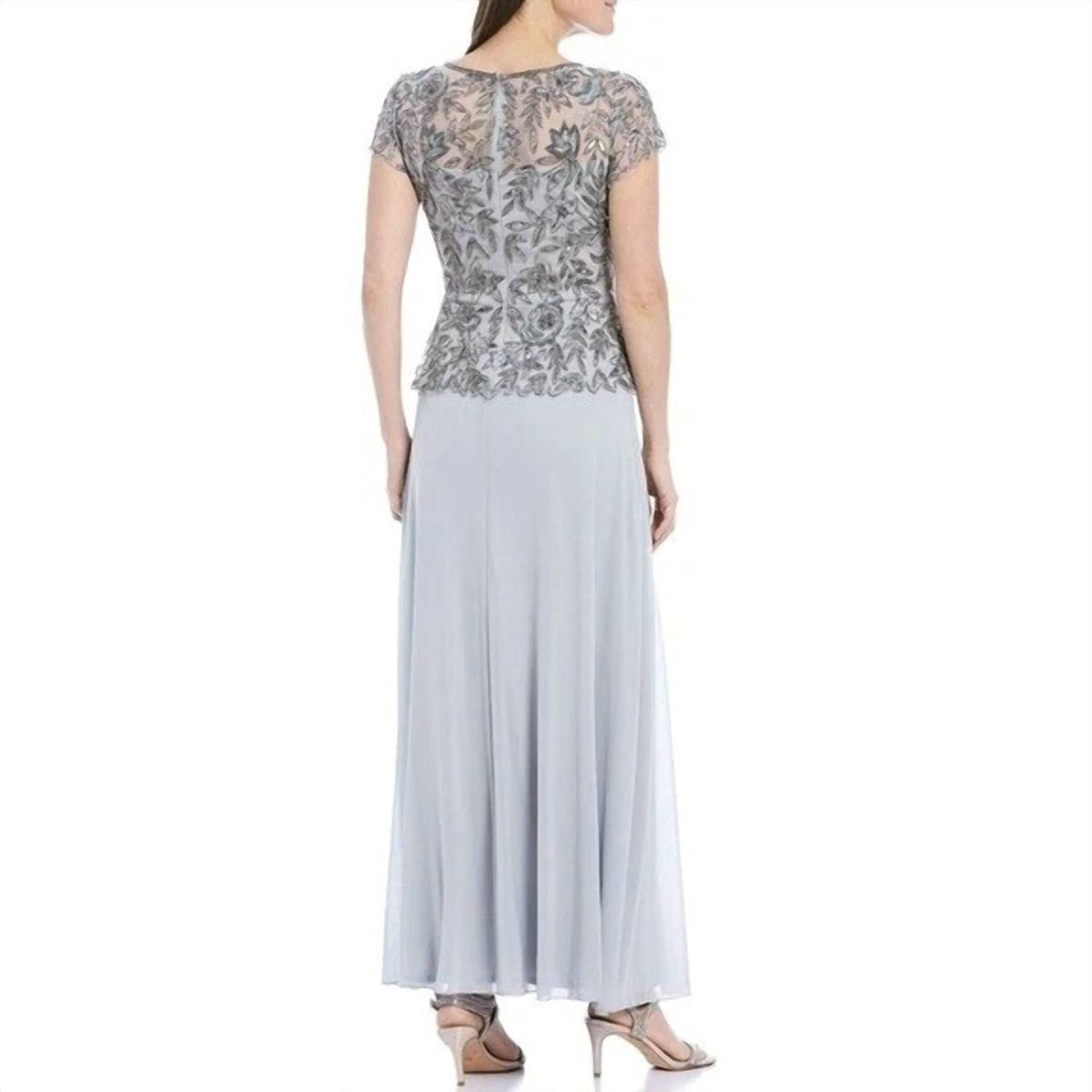 Pisarro Nights - Beaded Mesh Column Gown