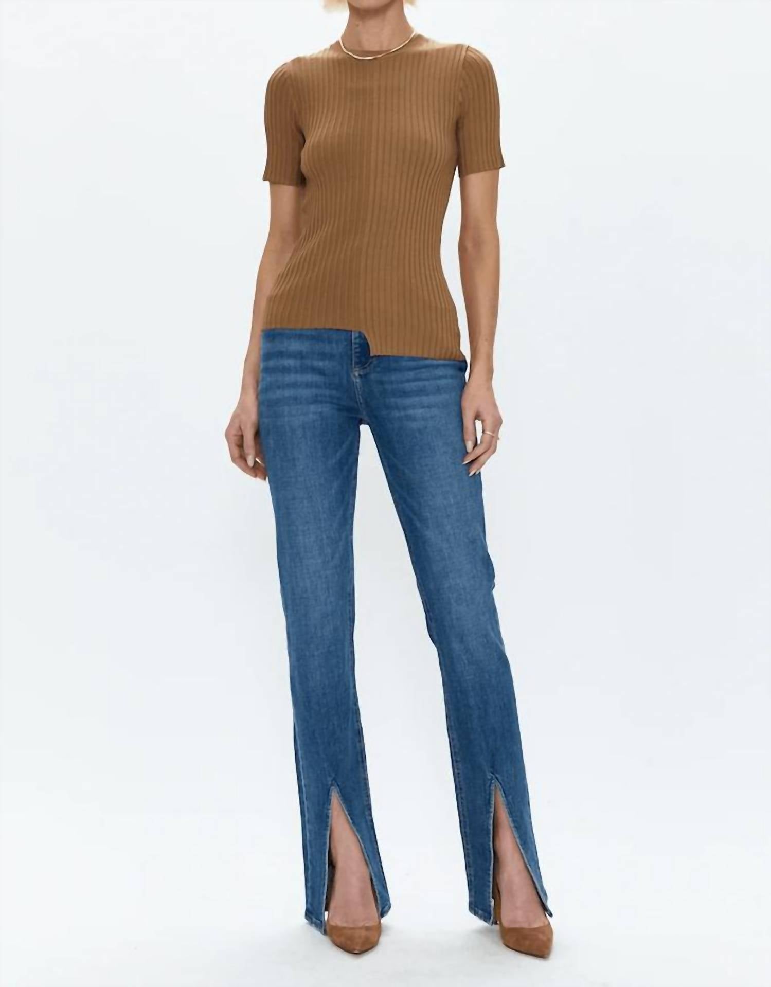 Pistola - Beatrice Sweater Tee - brown - clothing - rayon