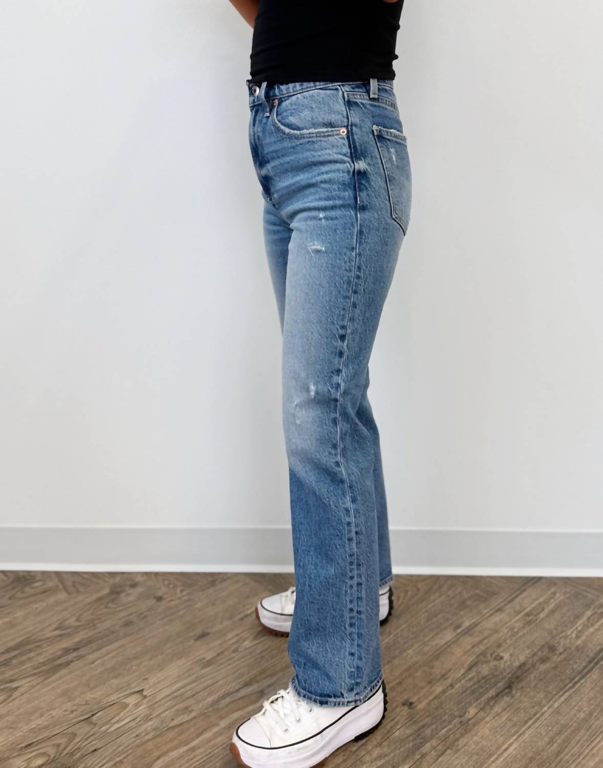Pistola - Benson High Rise Boot Denim - blue - clothing - high - rise