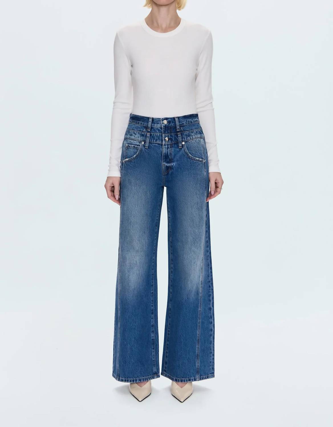 Pistola - Caleb Stack Waist Jeans