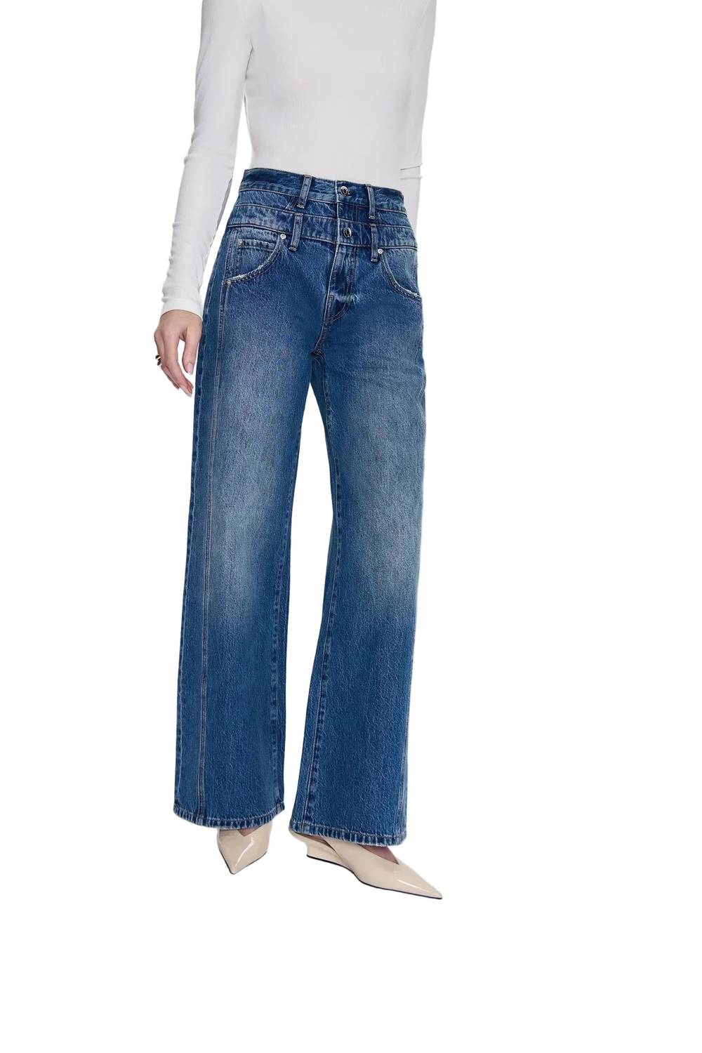 Pistola - Caleb Stack Waist Jeans