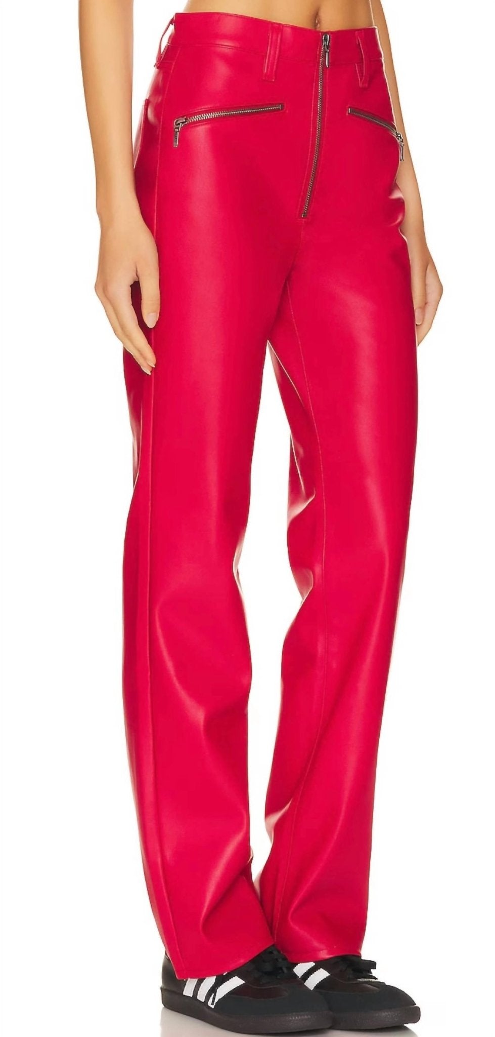 Pistola - Cassie Exposed Zipper Straight Pant - clothing - pants - polyurethane