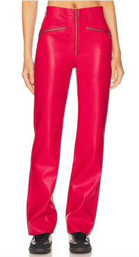 Pistola - Cassie Exposed Zipper Straight Pant - clothing - pants - polyurethane