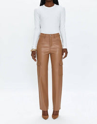 Pistola - Cassie Super High Rise Pants - brown - clothing - pants