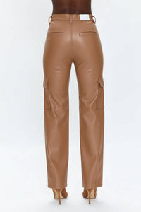 Pistola - Cassie Super High Rise Pants - brown - clothing - pants