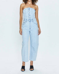 Pistola - Daphne Arched Leg Jumpsuit - blue - clothing - cotton