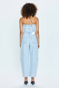 Pistola - Daphne Arched Leg Jumpsuit - blue - clothing - cotton
