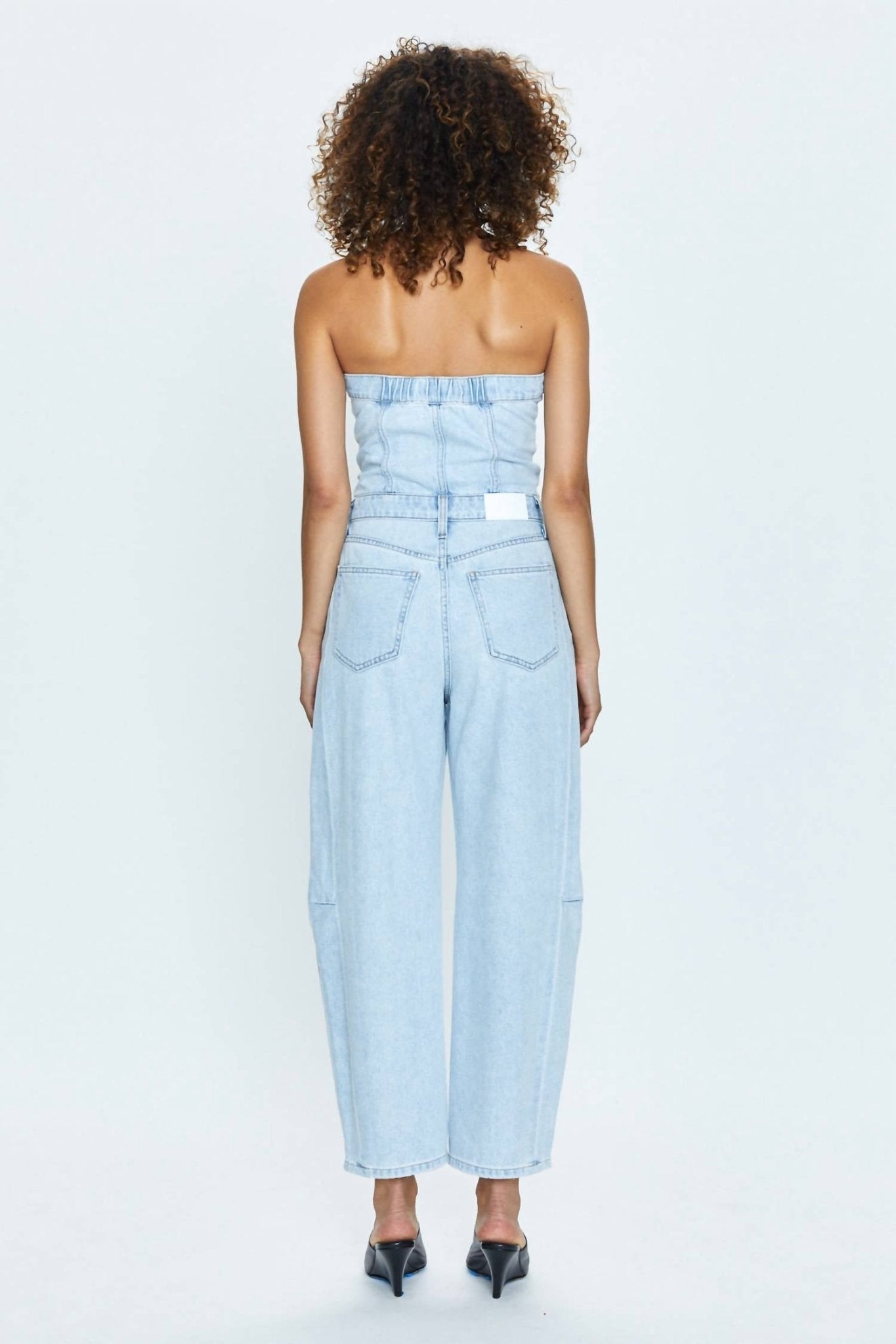 Pistola - Daphne Arched Leg Jumpsuit - blue - clothing - cotton