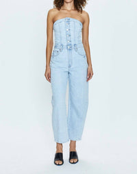 Pistola - Daphne Arched Leg Jumpsuit - blue - clothing - cotton