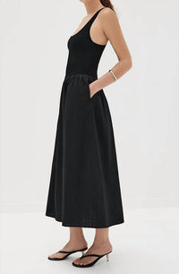 Pistola - Faye Sleeveless Midi Dress - black - clothing - dresses