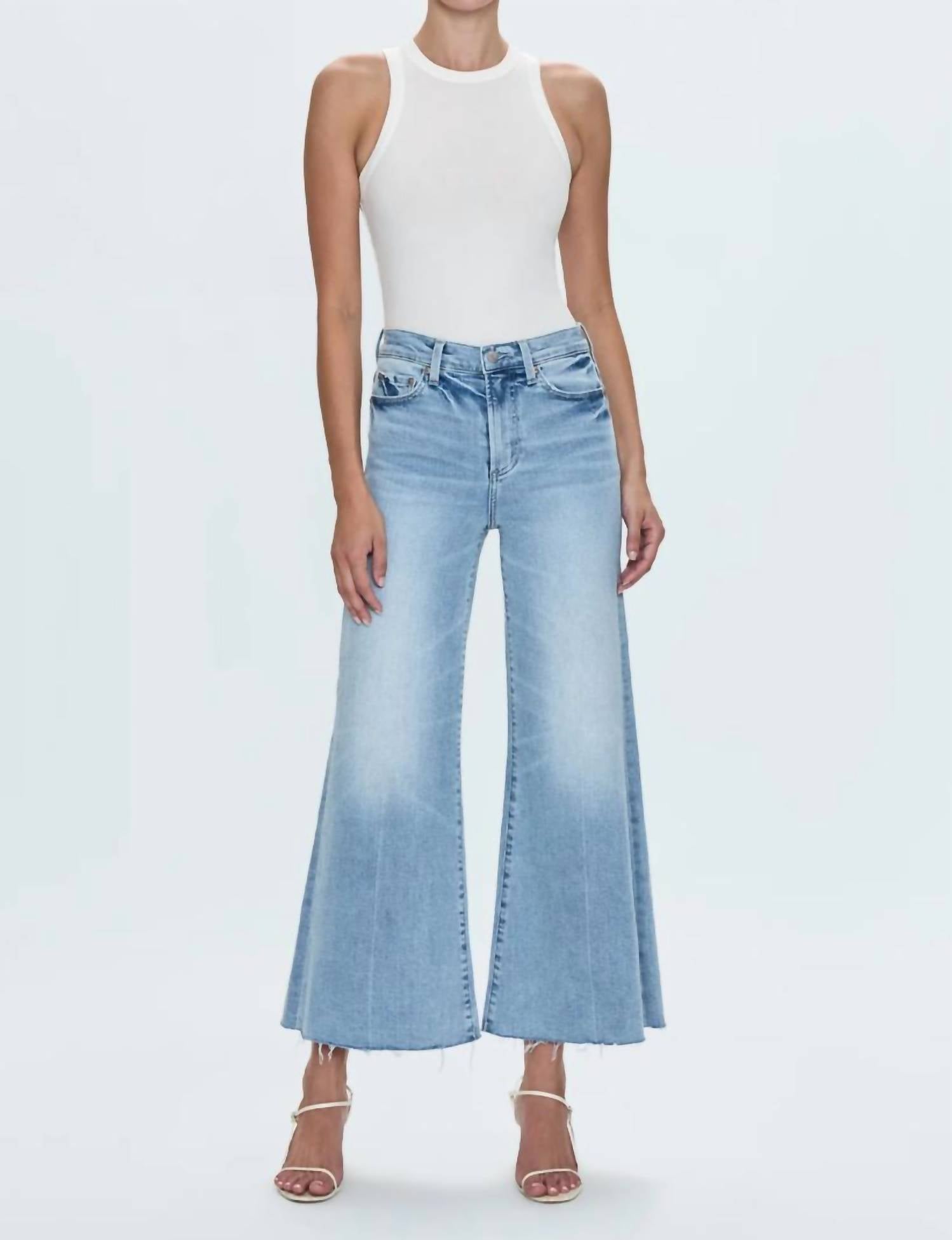 Pistola - Izzy Mid Rise Wide Jean - blue - clothing - cotton - blend