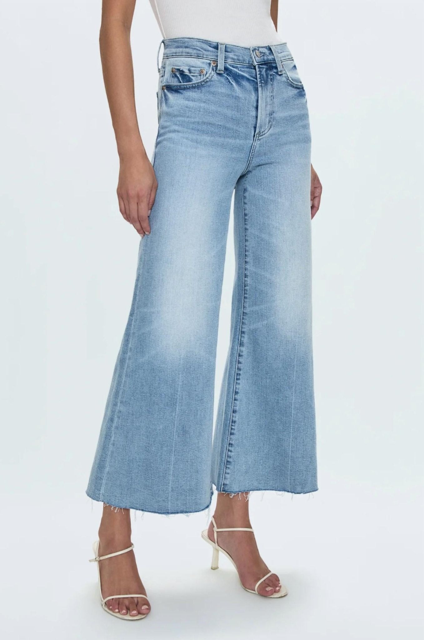 Pistola - Izzy Mid Rise Wide Jean - blue - clothing - cotton - blend
