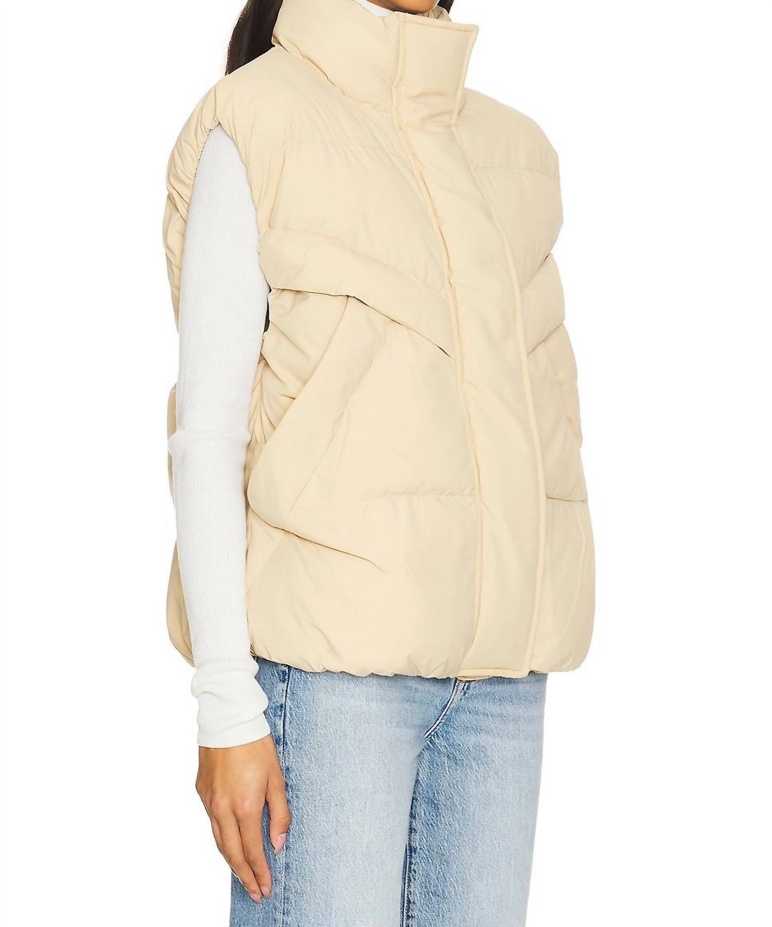 Pistola - Joss Puffed Vest - beige - clothing - jackets