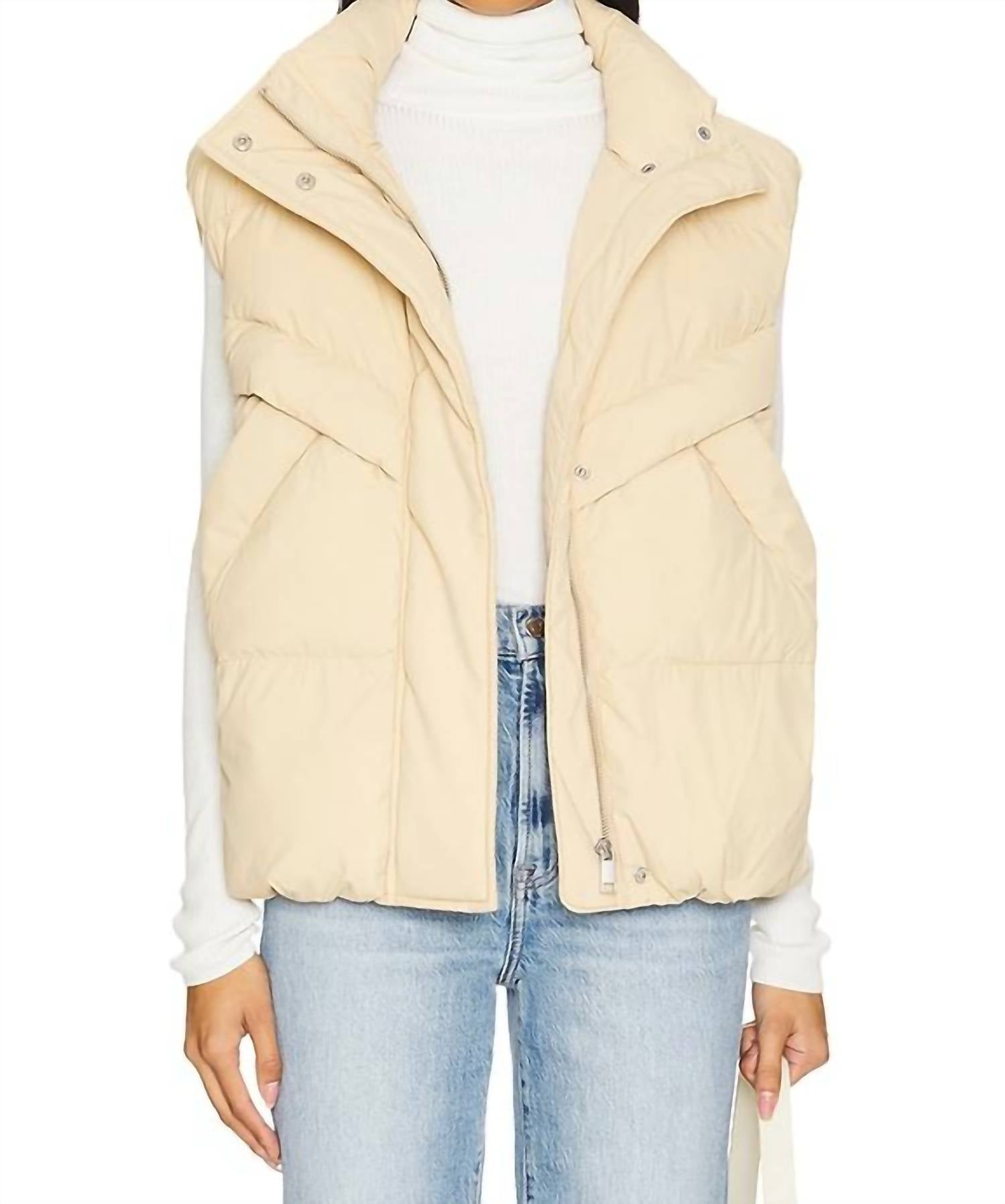 Pistola - Joss Puffed Vest - beige - clothing - jackets