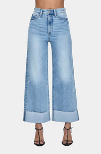 Pistola - Lana Crop Wide Leg Jeans - blue - clothing - cotton - blend