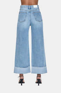 Pistola - Lana Crop Wide Leg Jeans - blue - clothing - cotton - blend
