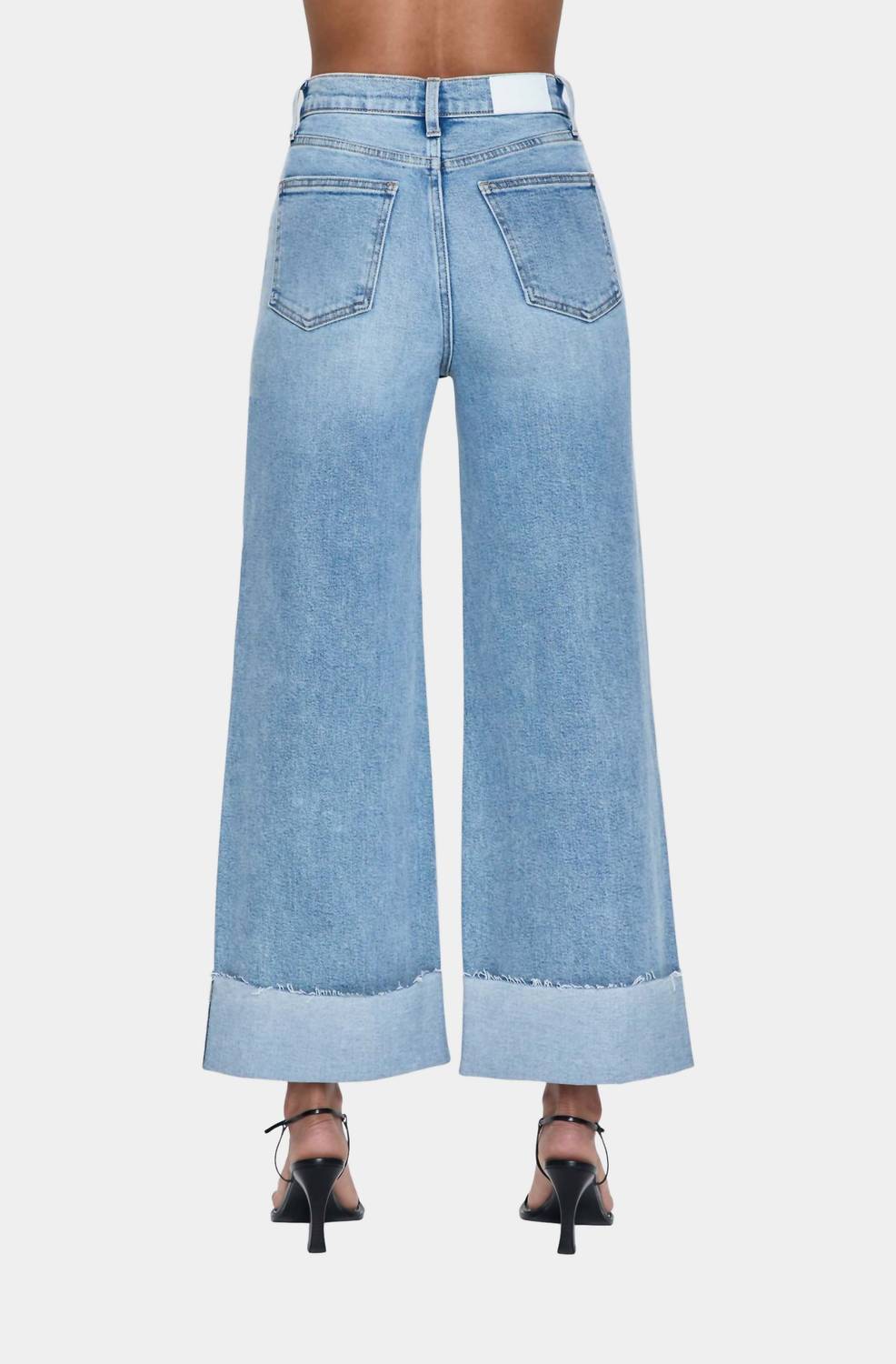 Pistola - Lana Crop Wide Leg Jeans - blue - clothing - cotton - blend