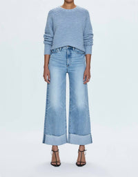 Pistola - Lana Crop Wide Leg Jeans - blue - clothing - cotton - blend