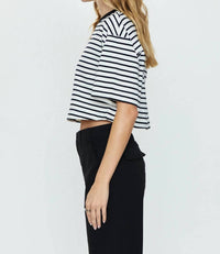 Pistola - Mae Cropped Tee - black - clothing - cotton