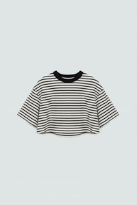 Pistola - Mae Cropped Tee - black - clothing - cotton