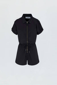 Pistola - Meg Zip Front Romper - black - clothing - cotton - blend