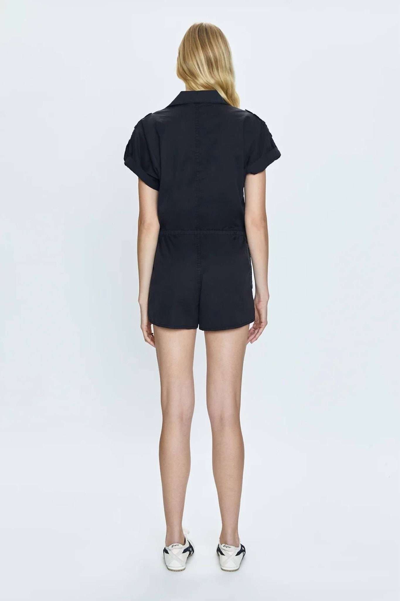Pistola - Meg Zip Front Romper - black - clothing - cotton - blend