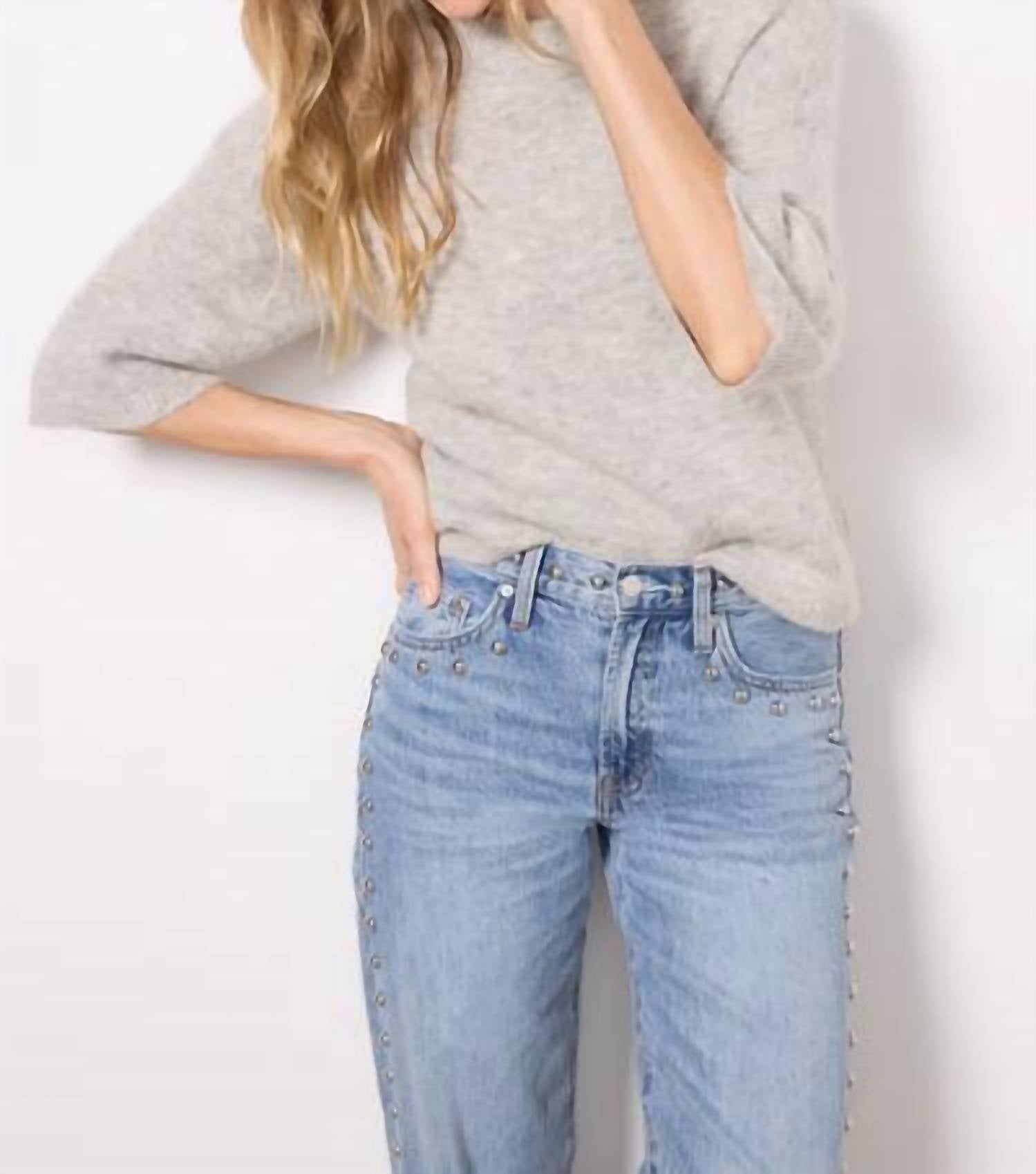 Pistola - Micah Alpaca Blend Sweater - clothing - crew - grey