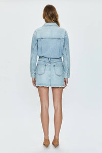 Pistola - Nina Long Sleeve Mini Dress - blue - clothing - cotton