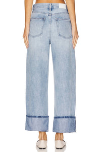Pistola - Ryder High Rise Cuffed Straight Jeans - blue - clothing - cotton