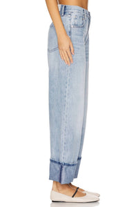 Pistola - Ryder High Rise Cuffed Straight Jeans - blue - clothing - cotton