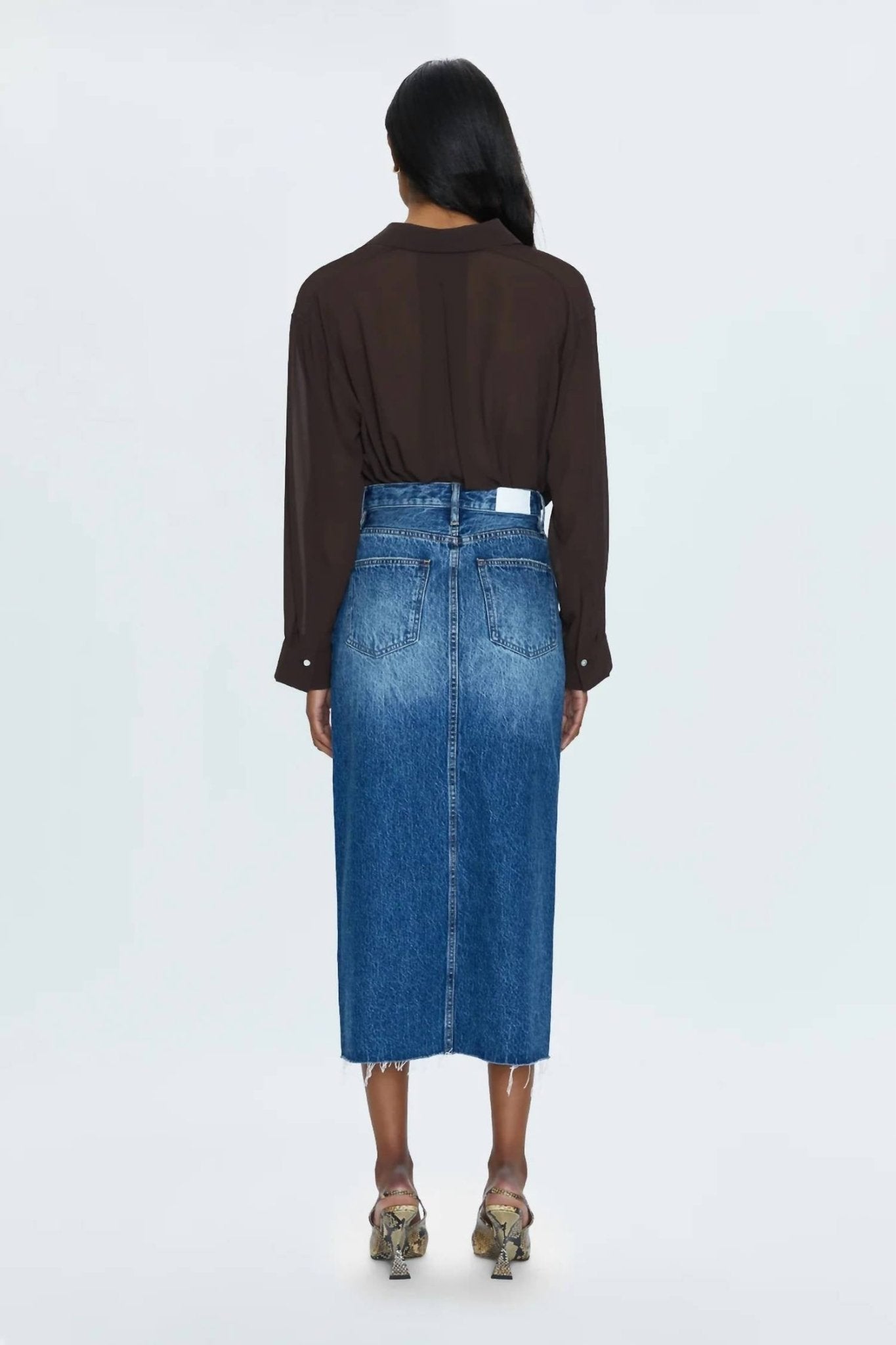 Pistola - Women's Alice Denim Midi Skirt - blue - clothing - cotton