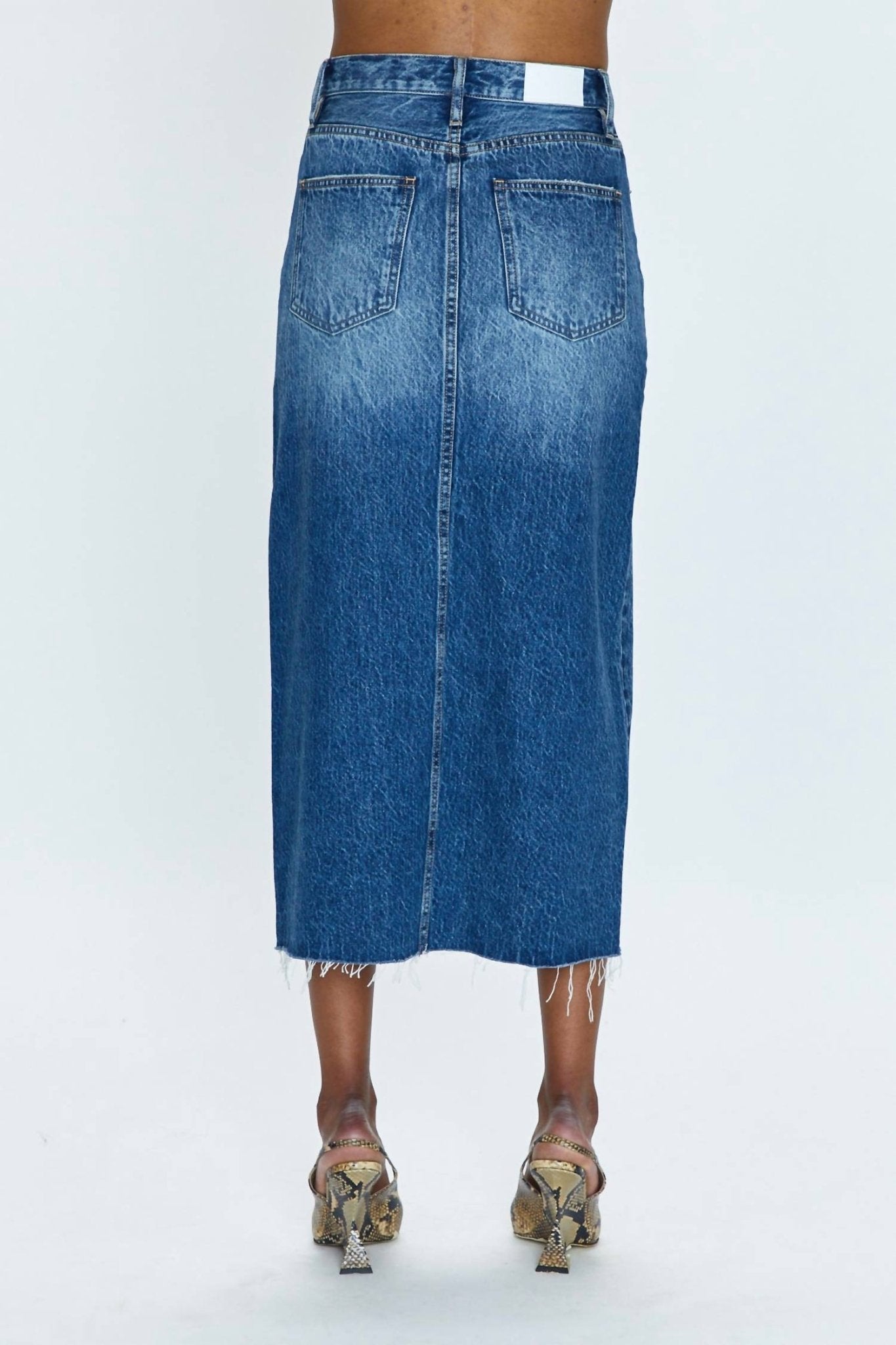 Pistola - Women's Alice Denim Midi Skirt - blue - clothing - cotton