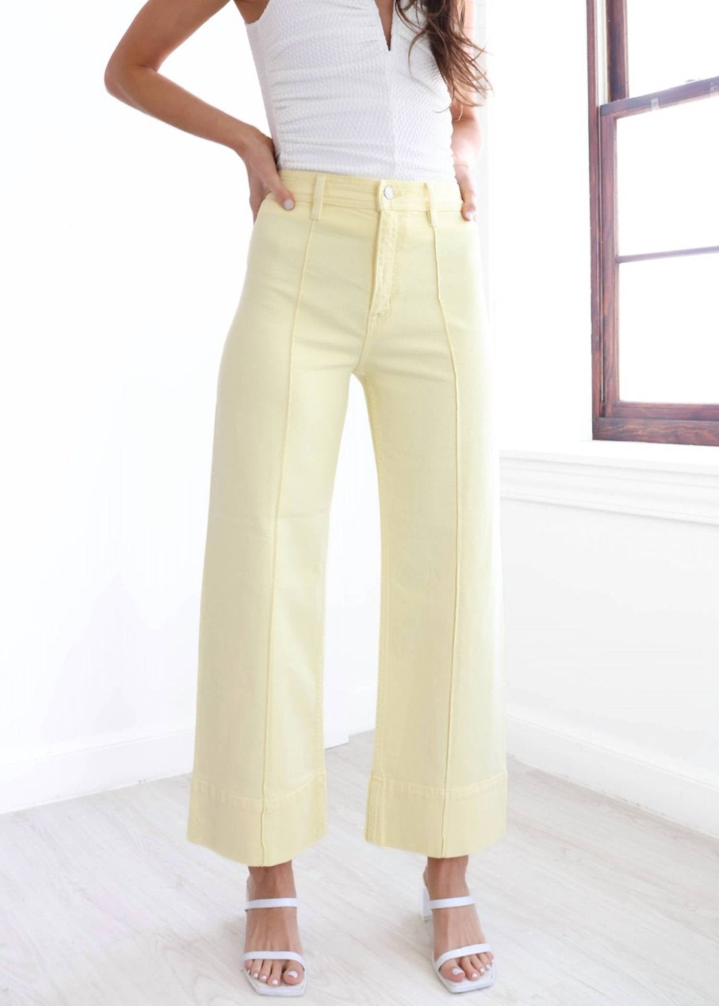 Pistola - Women's Penny Pintuck Wide Leg Jeans - clothing - cotton - flare