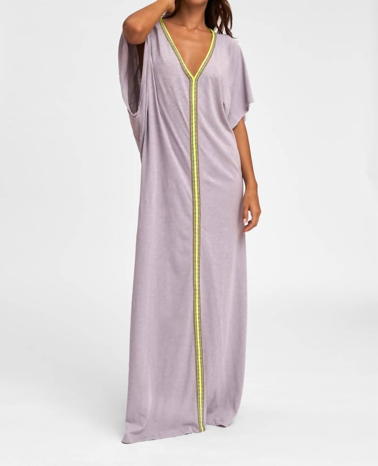 Pitusa - Pima Abaya Maxi Dress - clothing - dresses - grey