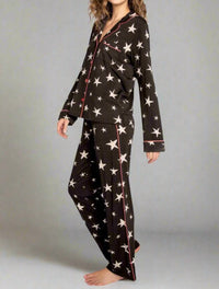 Pj Salvage - Bed Time Stories Pajama Set - black - clothing - loungewear
