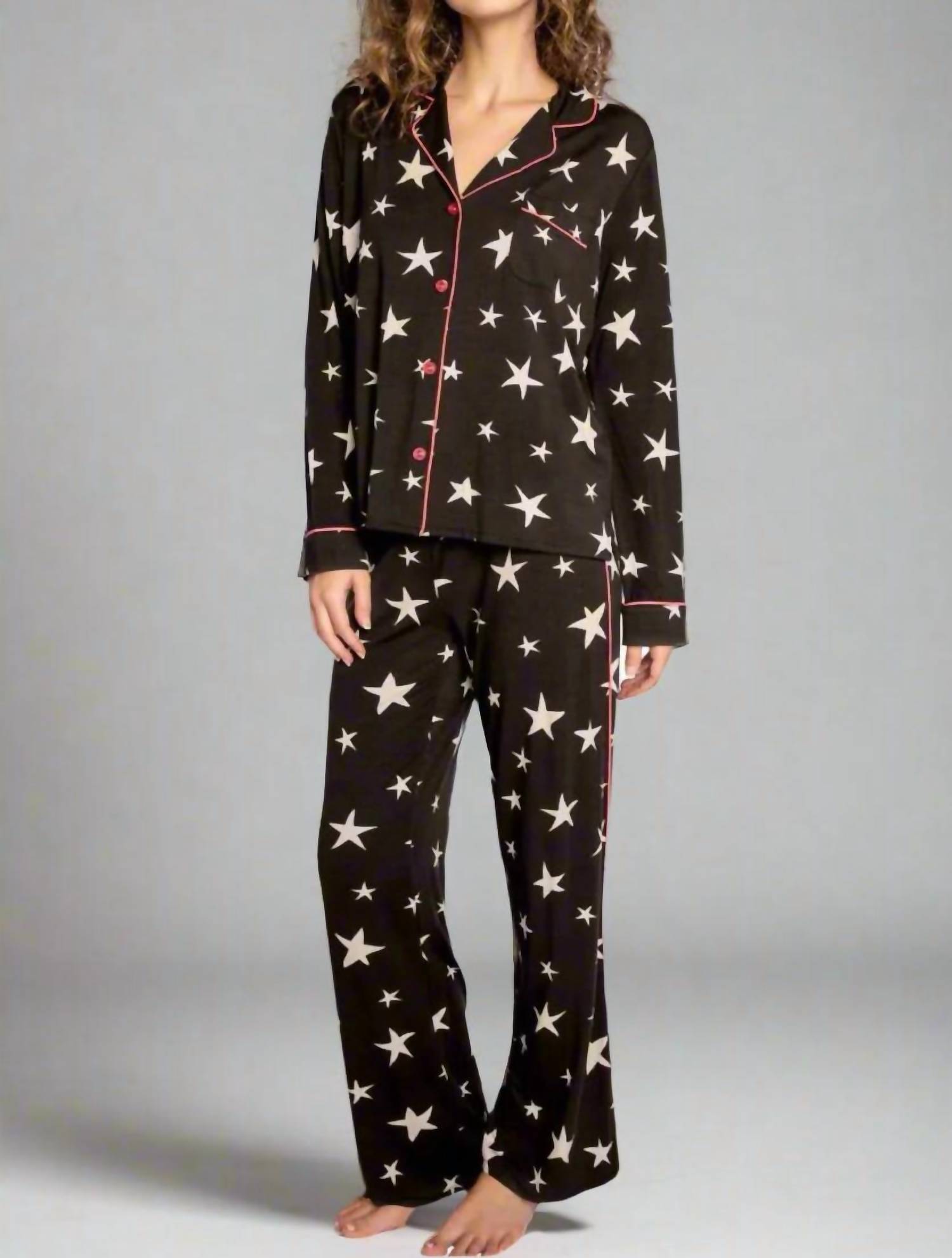 Pj Salvage - Bed Time Stories Pajama Set - black - clothing - loungewear