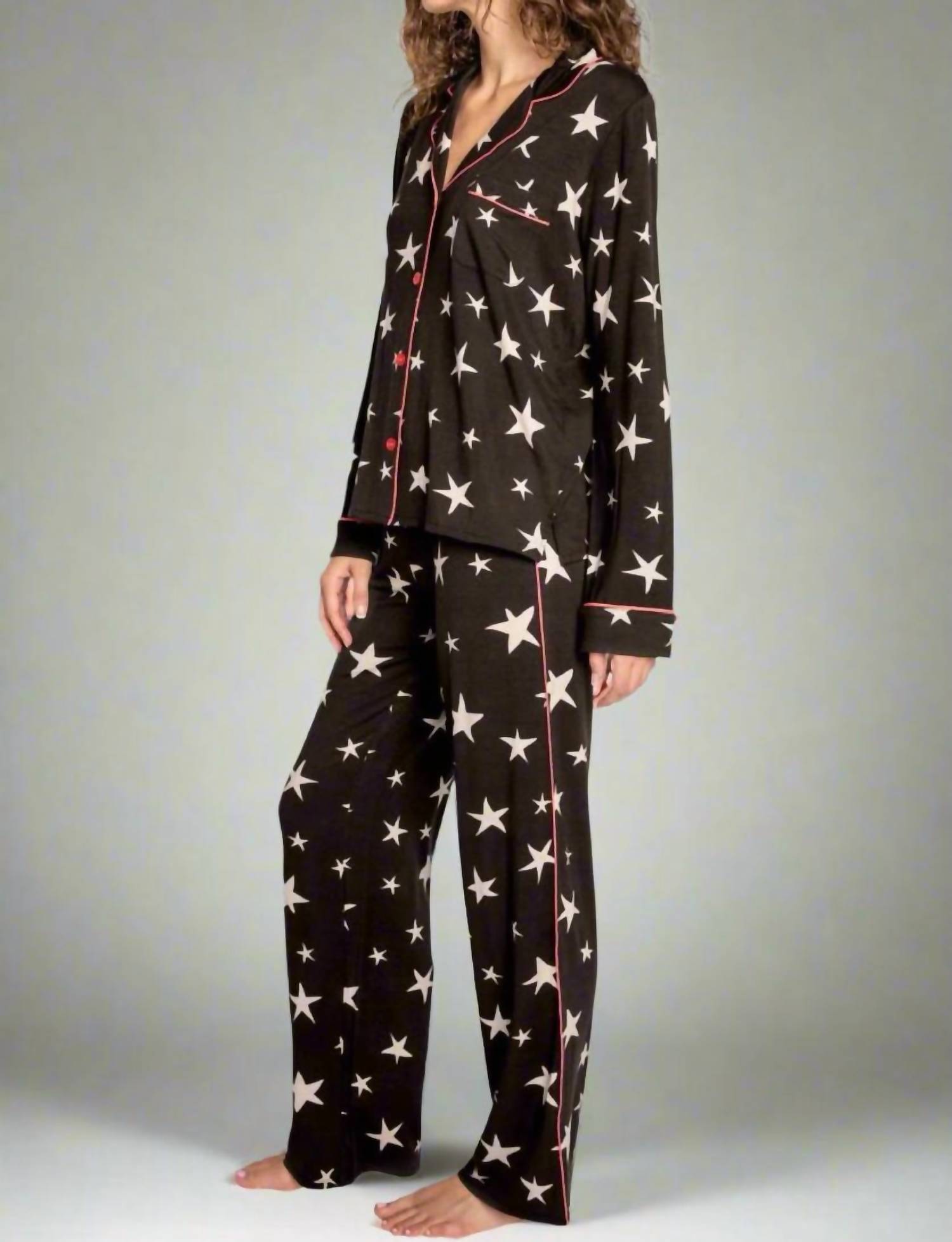 Pj Salvage - Bed Time Stories Pajama Set - black - clothing - loungewear