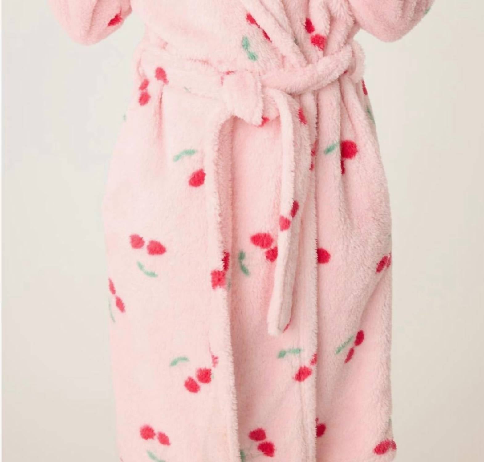 Pj Salvage - Cherry Print Hooded Robe - clothing - intimates - loungewear