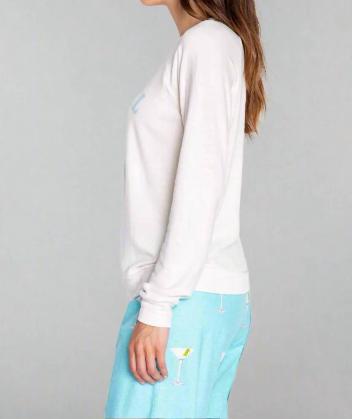 Pj Salvage - Cocktail Season Long Sleeve Top - clothing - graphic - polyester