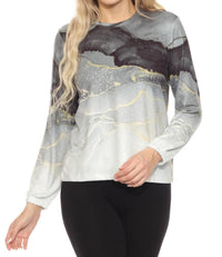 Pj Salvage - Diamond Marble Long Sleeve Top