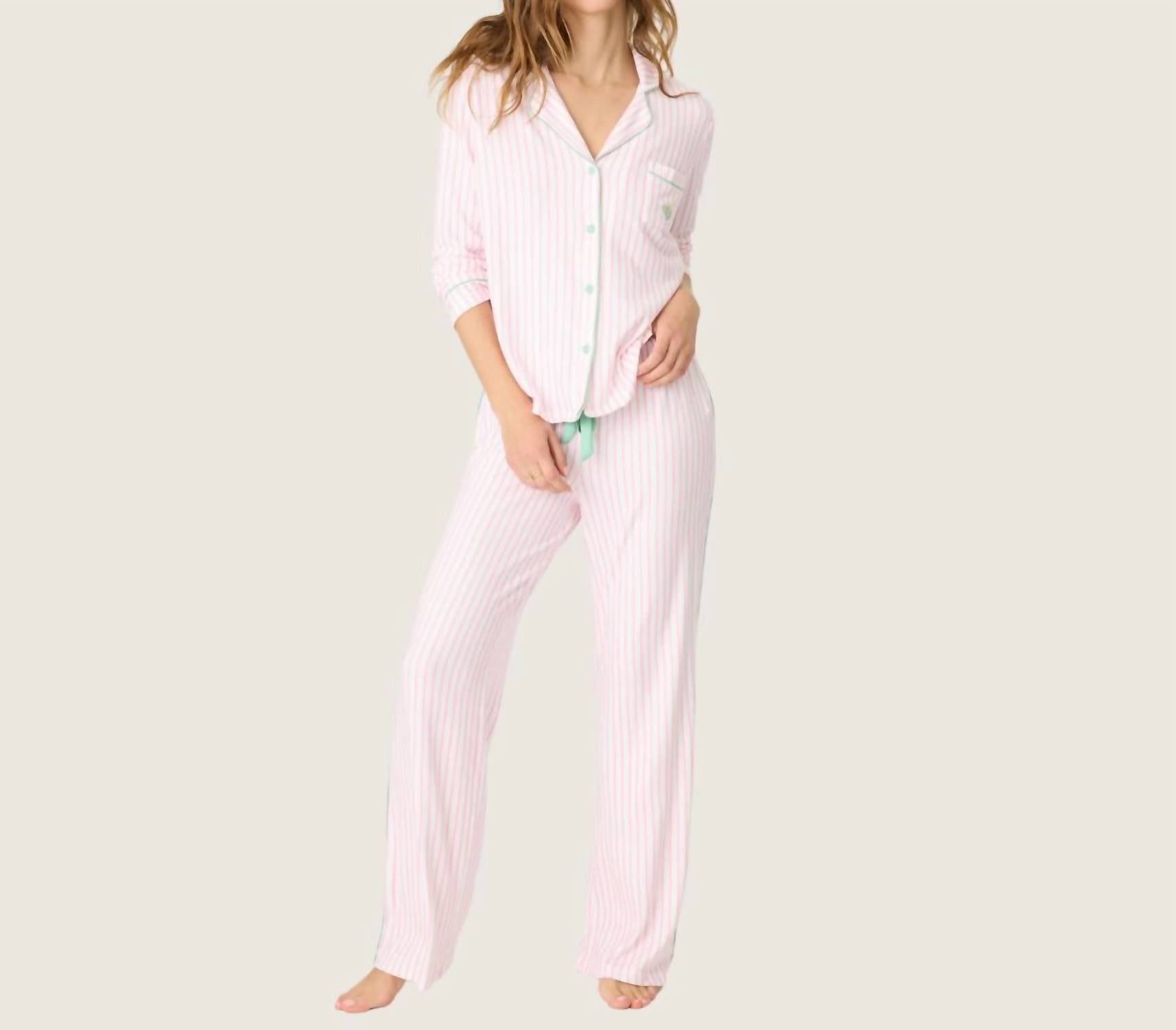 Pj Salvage - Happiest On The Court Striped Pj Set - clothing - loungewear - loungewear - set