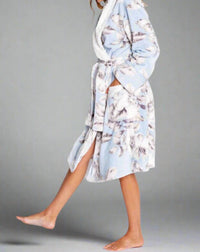 Pj Salvage - Luxe Plush Robe Relpr - blue - clothing - floral