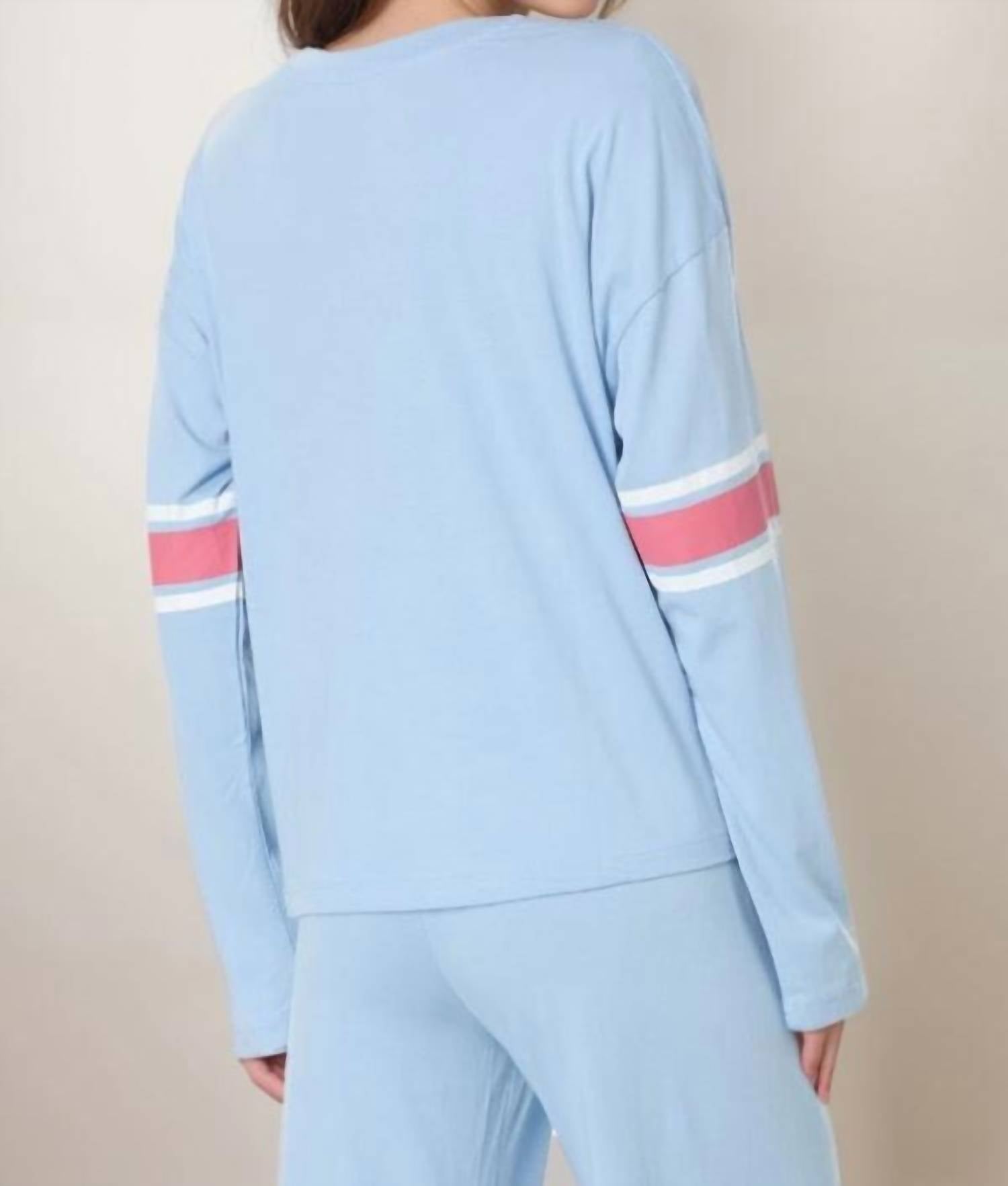 Pj Salvage - Modal Jersey Softee Pajama Set - blue - clothing - cotton