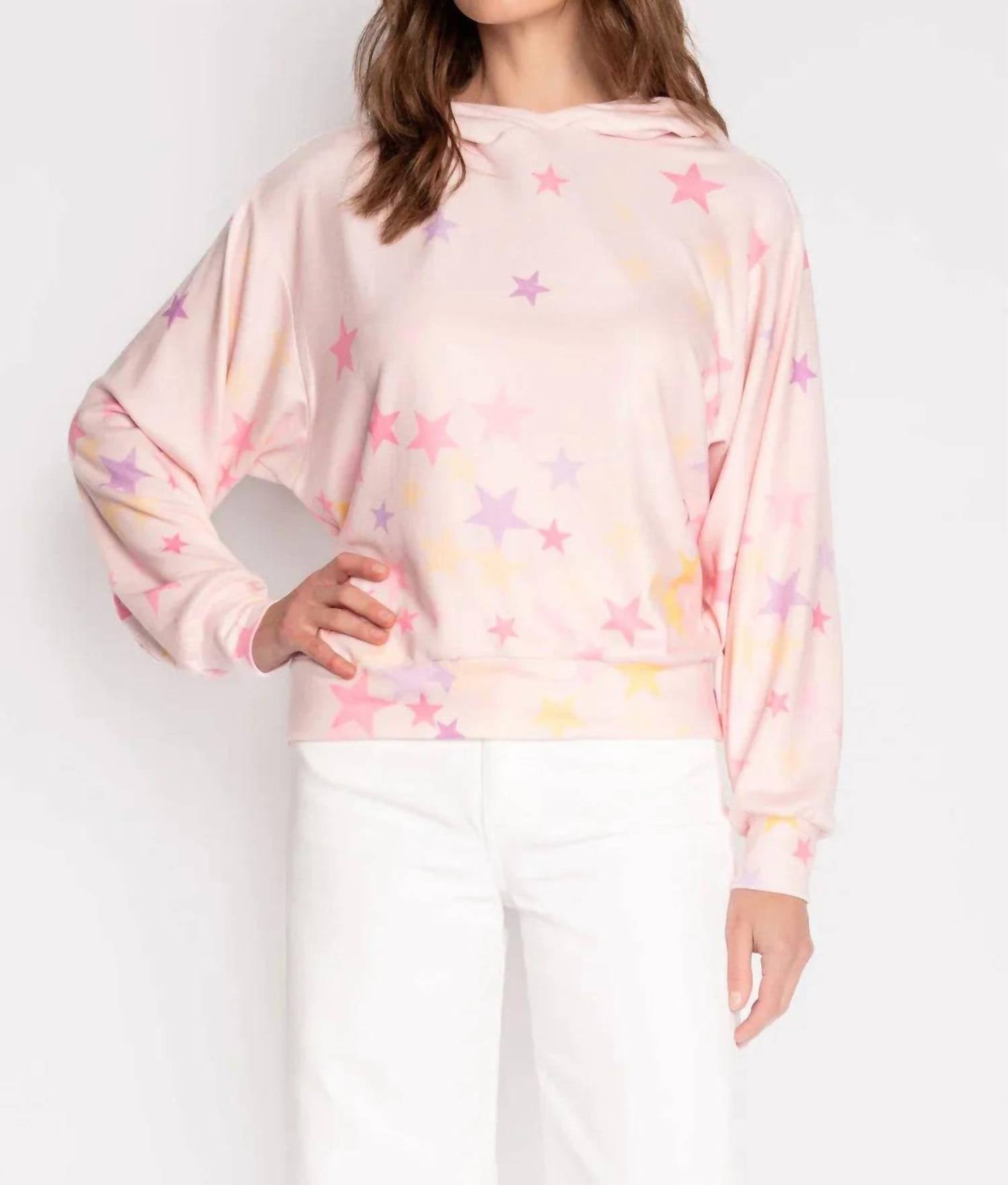 Pj Salvage - Peachy Party Star Hoodie - clothing - hoodies - patterned