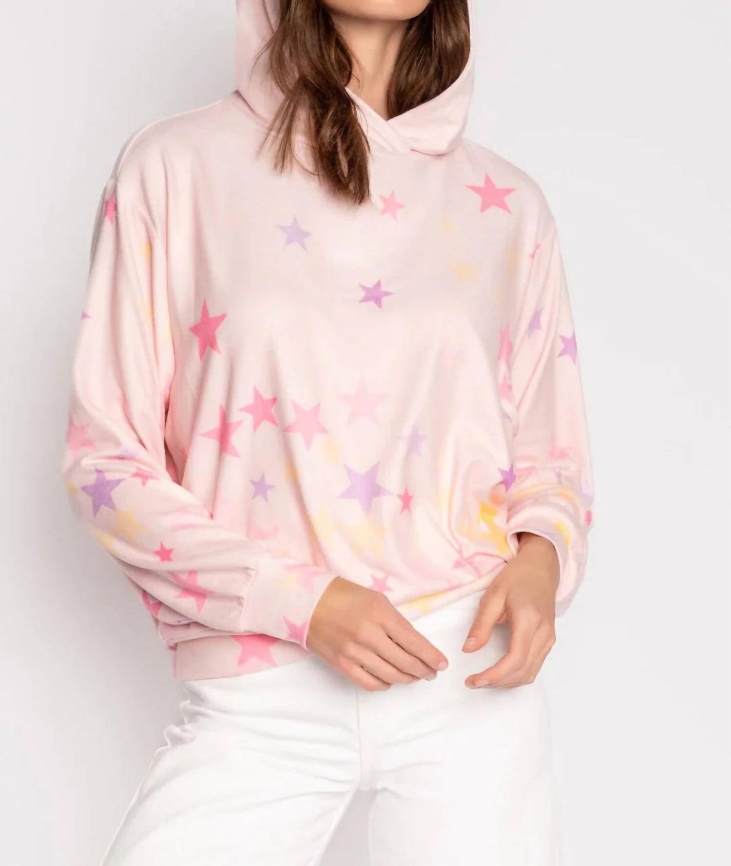 Pj Salvage - Peachy Party Star Hoodie - clothing - hoodies - patterned