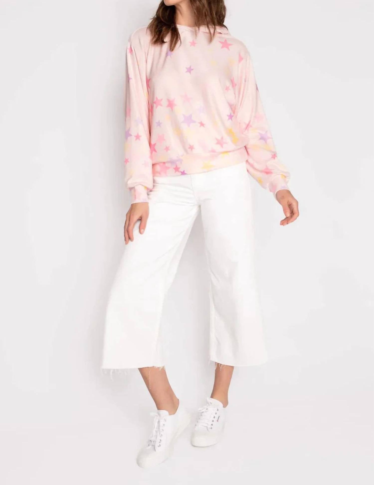 Pj Salvage - Peachy Party Star Hoodie - clothing - hoodies - patterned