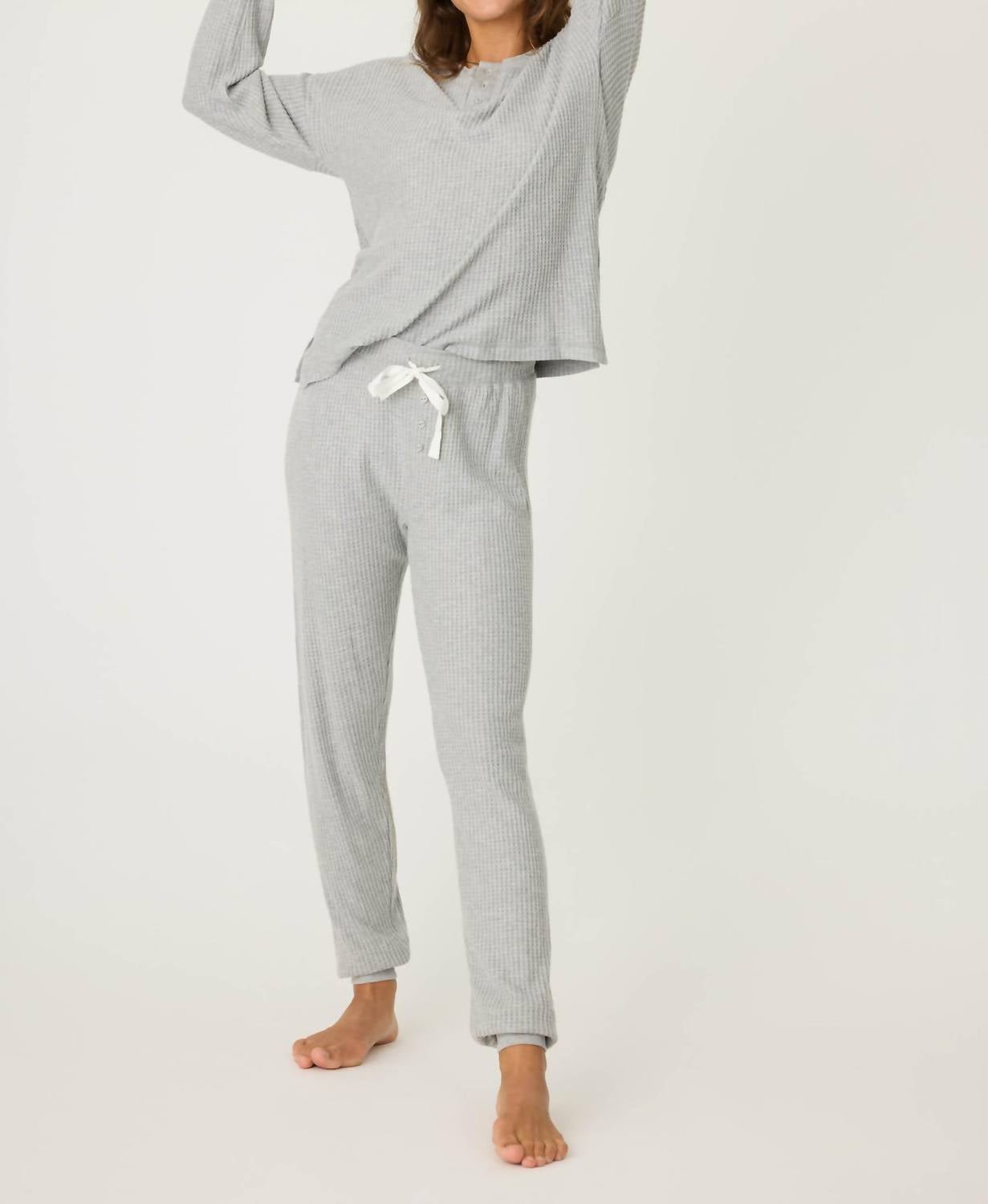 Pj Salvage - Sparkle Thermal Ski Set - clothing - grey - loungewear