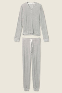 Pj Salvage - Sparkle Thermal Ski Set - clothing - grey - loungewear